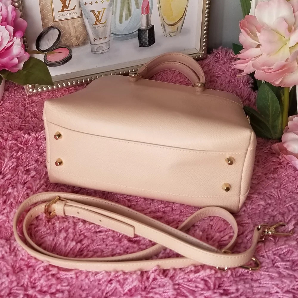 Furla Cream Satchel with Removable strap and Functional Lock charm